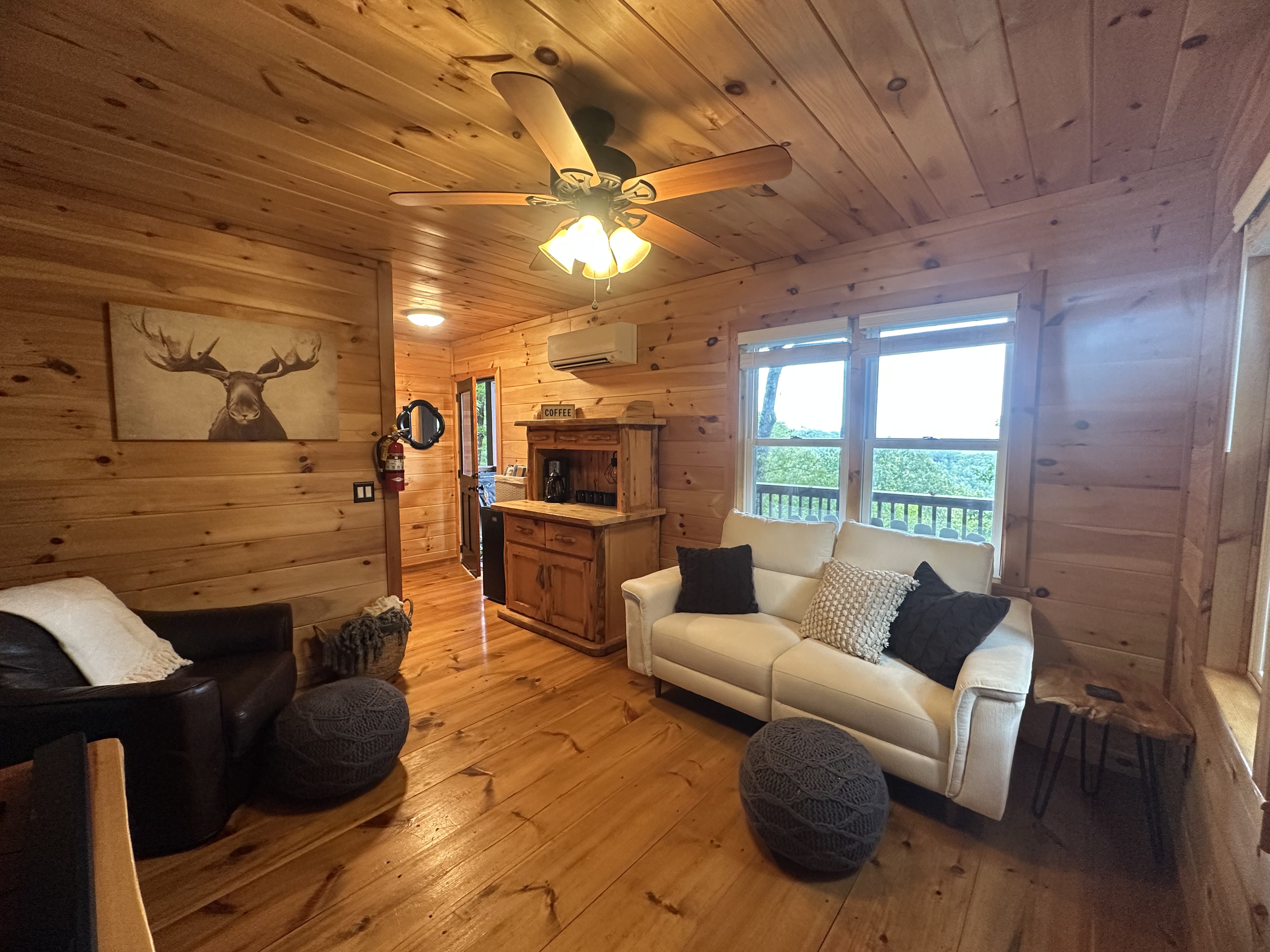 Lower level living area for movies, lounging, or giving everyone a little extra room.